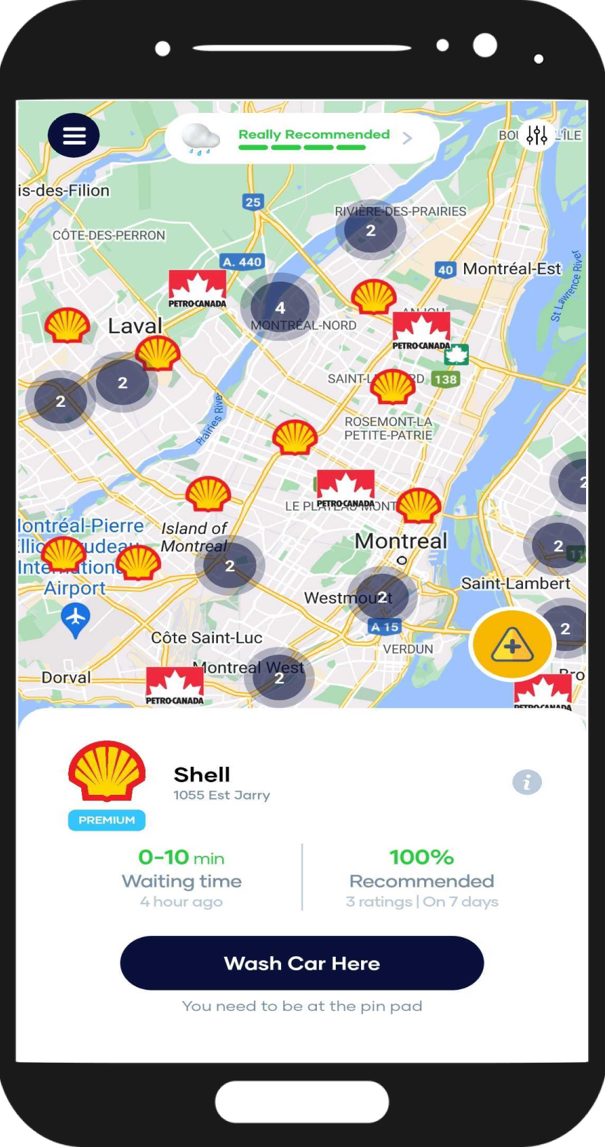 Application mobile de lave-auto